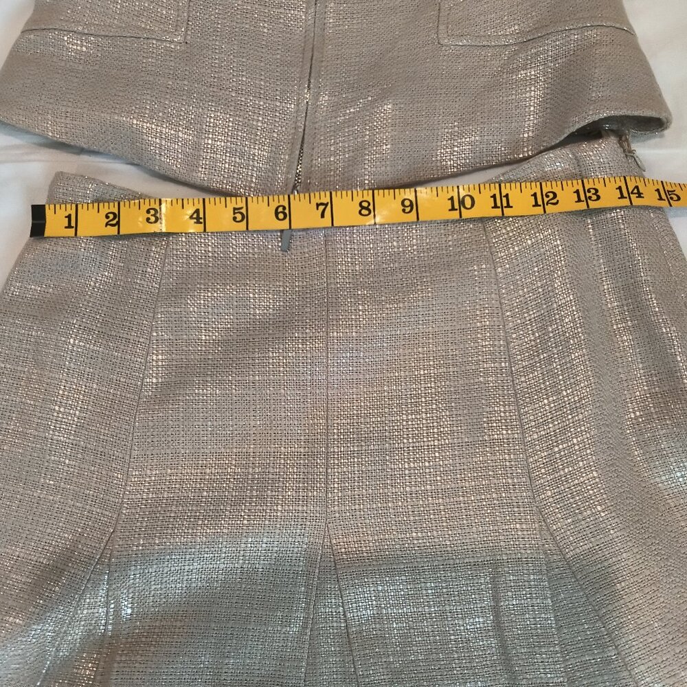 Luca Luca  Silver shimmery top and skirt  Italy size 40 - Picture 4 of 11
